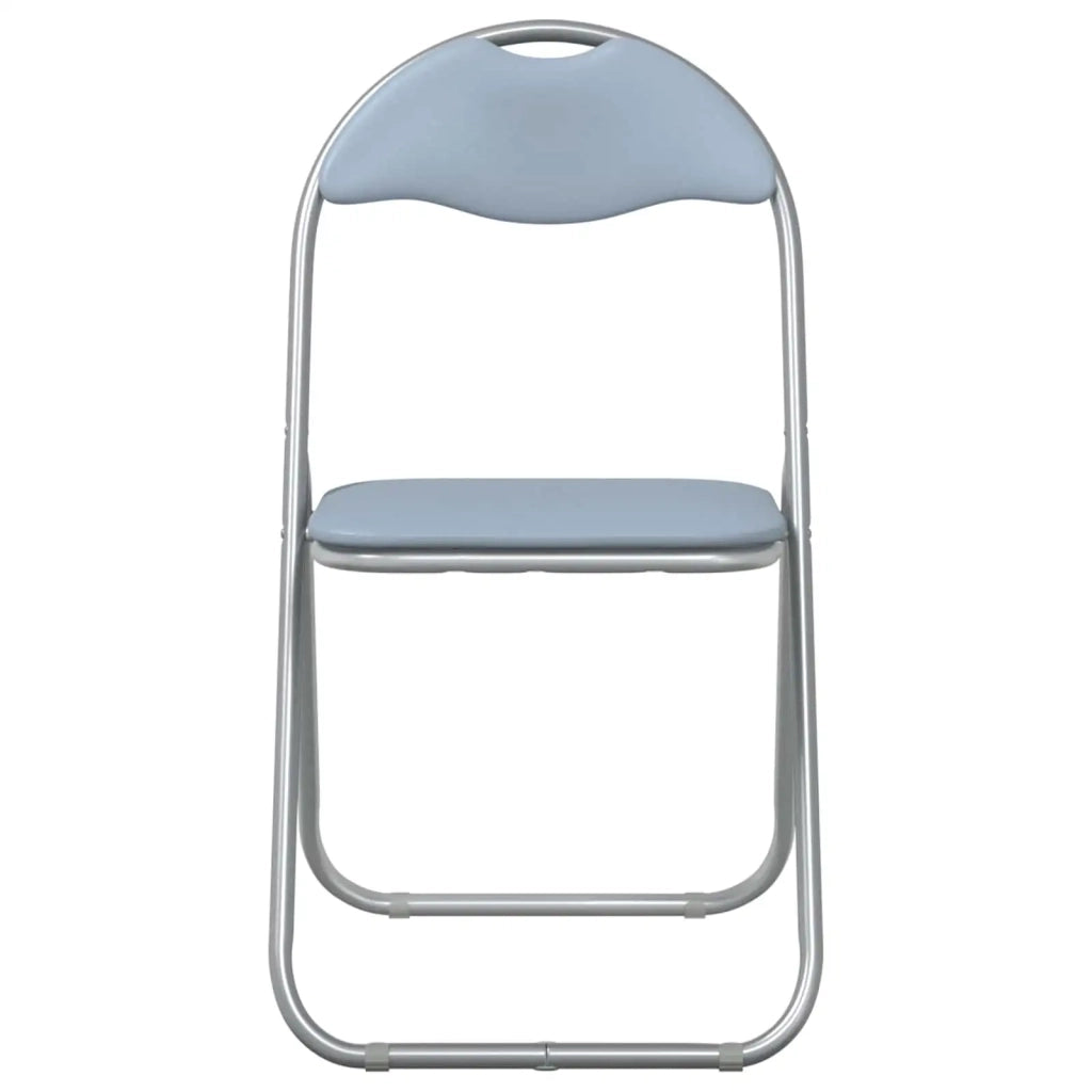 Sedia pieghevole 8 pcs Grigio 48 x 43,5 x 81 cm Pelle Sintetica