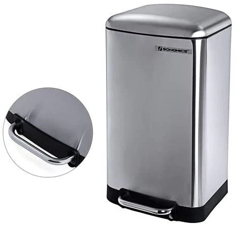 Pattumiera a pedale in acciaio inox da cucina 30 L 12_0000916