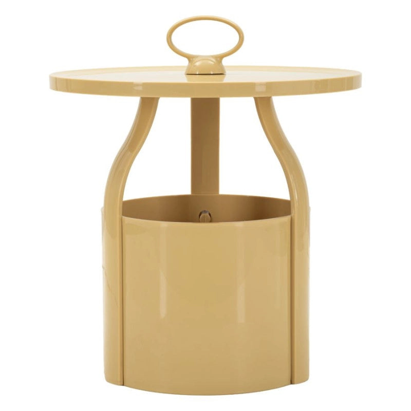 Tavolinetto Porta Giornali Iris Crema cm ø 44x43