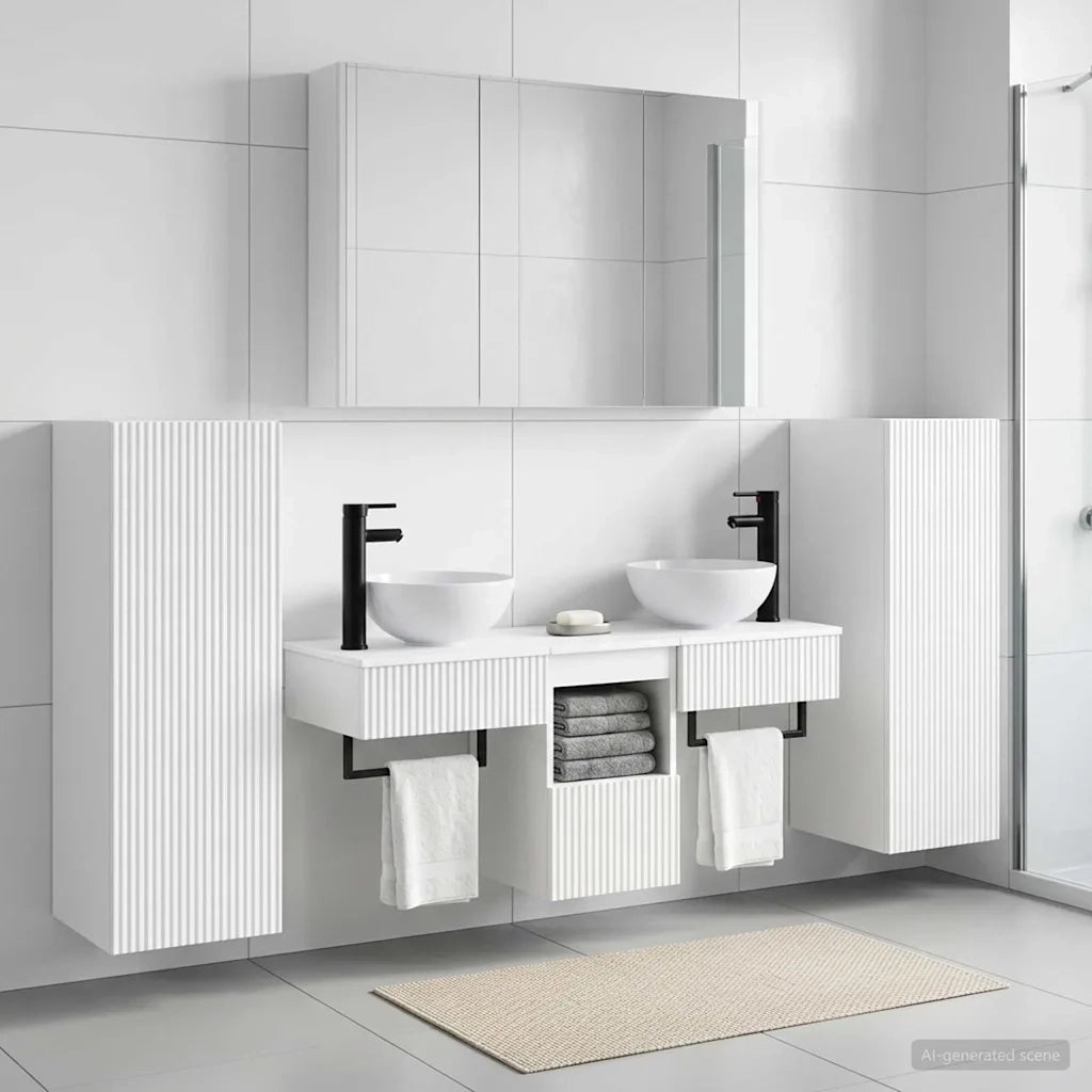 Set di mobili per il bagno 6 pcs Bianco 3407119