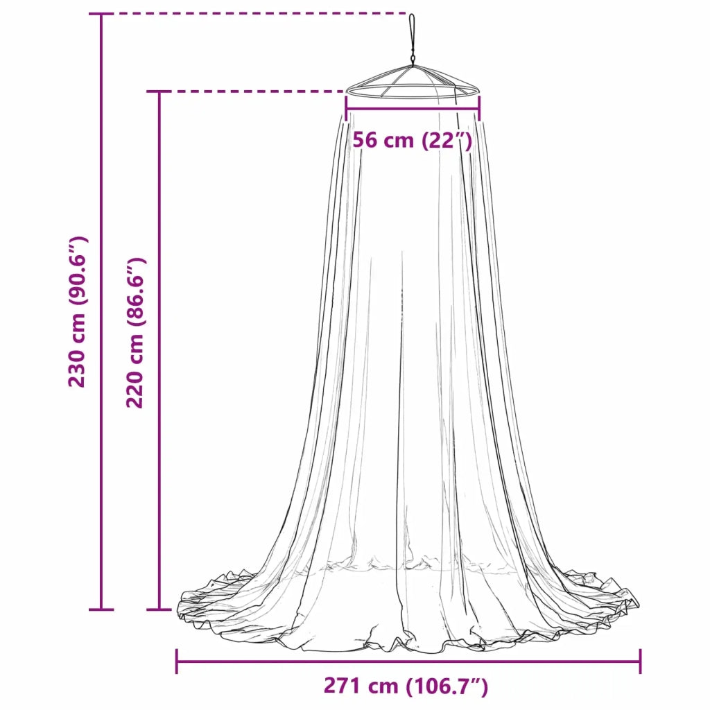 Zanzariera per letto 156 maglia 3 pcs Bianco Poliestere