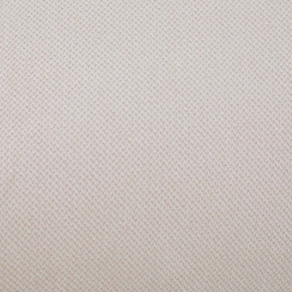 Poltrona con Pouf Ampia con Vano Contenitore, Tasca Laterale e Cuscino, in Ciniglia Beige