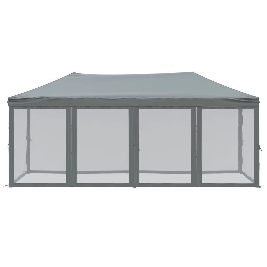 Tenda per Feste Pieghevole con Pareti Laterali-Tenda Gazebo Antracite 3x6 m 994346