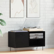 Cabinet per dischi  Nero Rovere 84,5x38x48 cm Legno ingegnerizzato