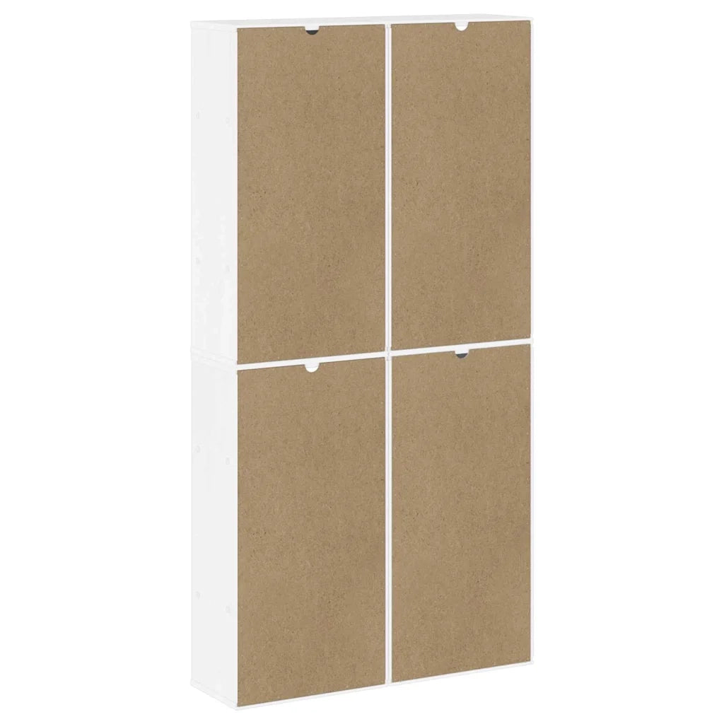 Armadietti Laterali 4 pz ODDA Bianco 40x24x79 cm Legno di Pino 3365349