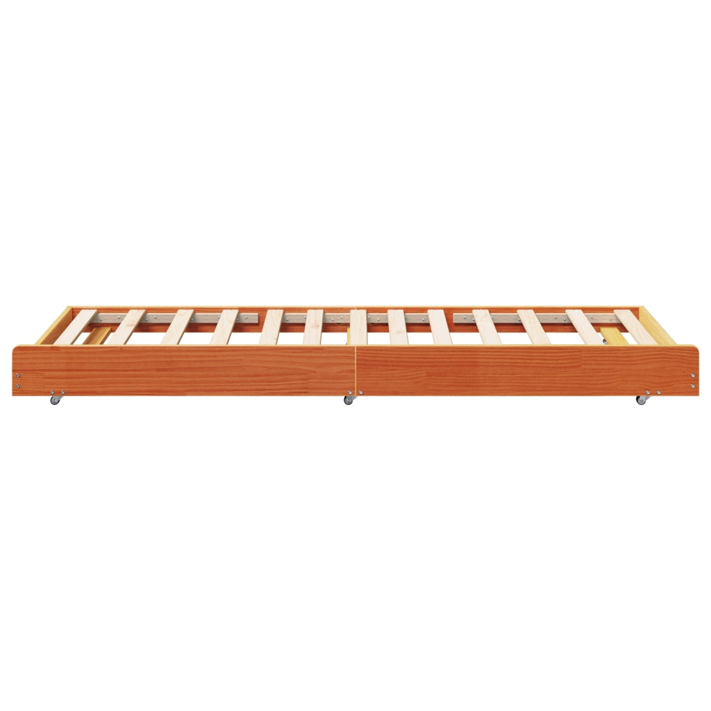 Rete Letto Marrone Cerato Legno 75 x 190 cm Durevole Rete Letto