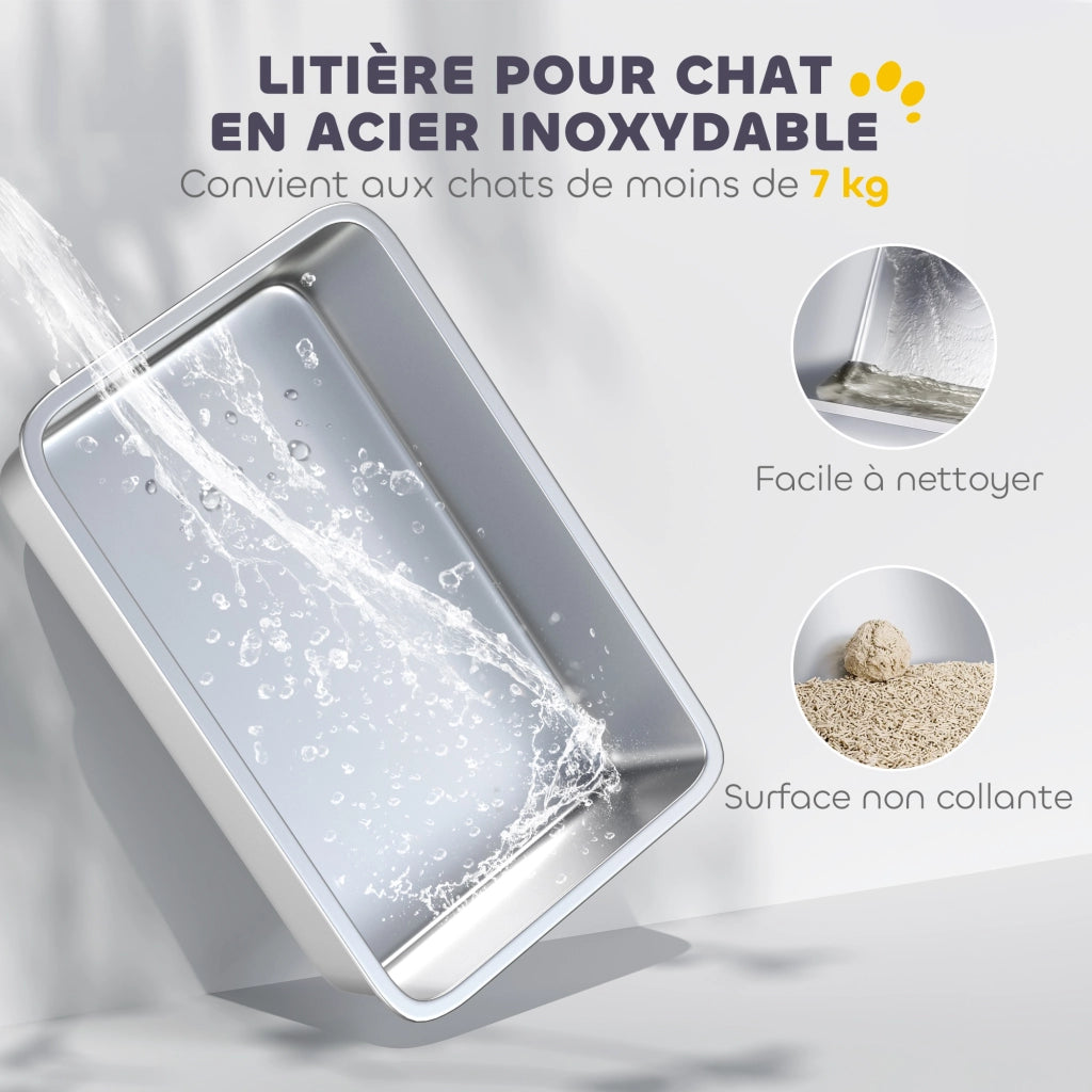 Mobile per lettiera chiuso per gatti ¨C zephmum ¨C bianco 60.4x40.4x41.8 cm
