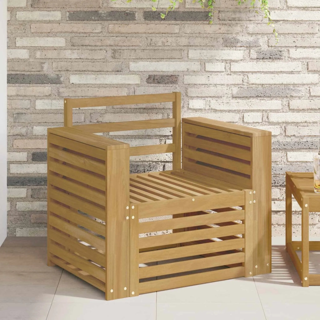 Set di divani da esterno-Sofa da giardino Legno di Acacia Massello Bianco 448211