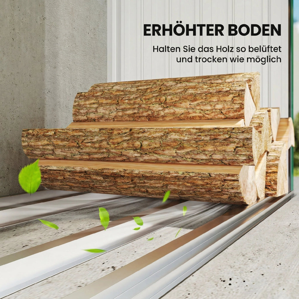 Capanno per legna da ardere ¨C zephmum ¨C verde 213x66.5x150 cm