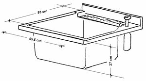 Mobile Lavatoio 60x60x85cm 2 Ante Asse in Termoplastico Montegrappa Marella Bianco con Cesto