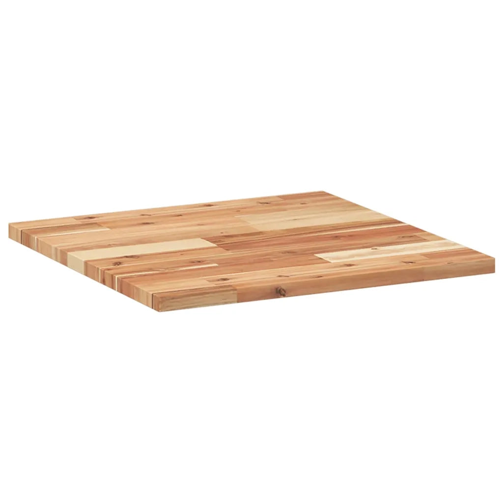 Piano Tavolo Quadrato 50x50x2 cm in Legno Massello di Acacia