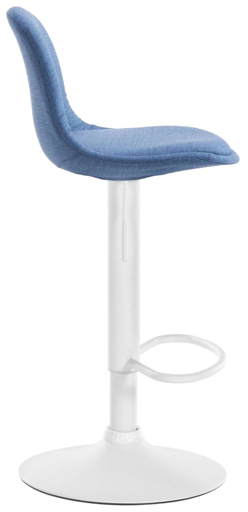 Sgabello di design KIEL in tessuto bianco,blu
