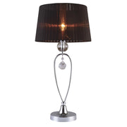 Lampada da tavolo Vivien Italux cromo paralume nero E14