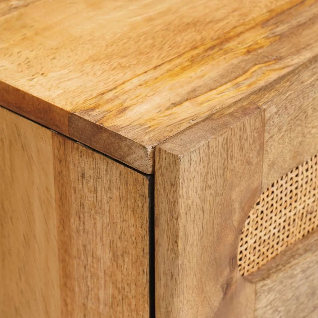 Comodino | Armadio da Notte | Mobiletto da notte con cassetto Naturale 50 x 33 x 60 cm