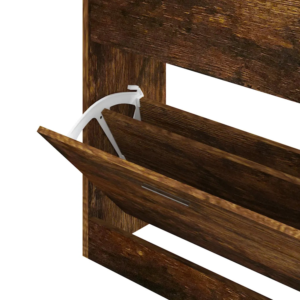 Scarpiera | Mobile per scarpe Rovere Fumo 63x24x81 cm in Legno Multistrato