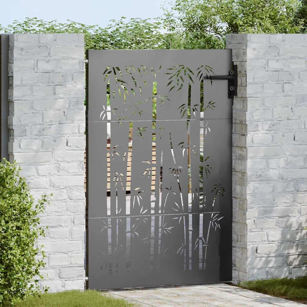Cancello da giardino con blocco Nero 85 x 150 cm CFW4732475