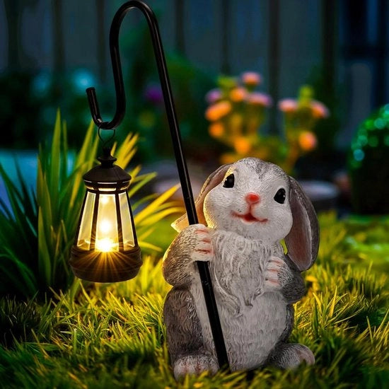 Regali di Mammina - Luci per Giardino in Forma di Coniglio Solare per Decorazione Esterna