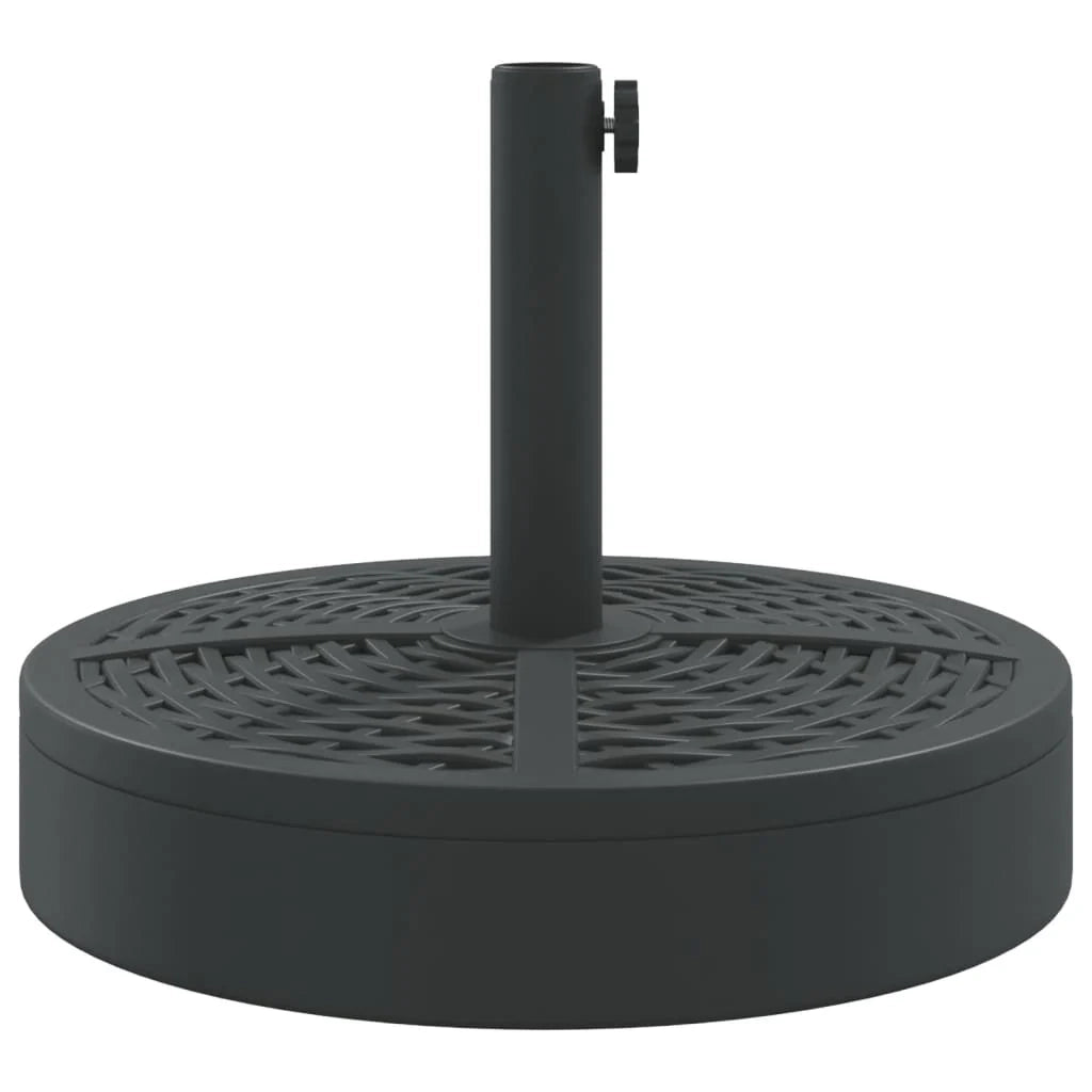 Base per ombrellone rotonda 45 x 35,5 cm solida e stabile per pali da 38/48 mm in polietilene nero 02_0056654