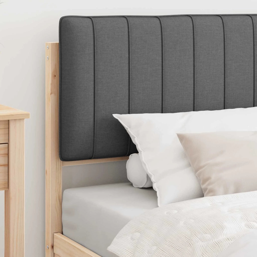 Letto con Testiera Rivestita Grigio scuro 100 x 200 cm 877790