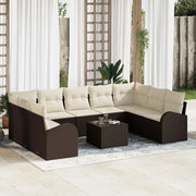 Set di divani 10 pcs Marrone Rattan in Polipropilene 3346208