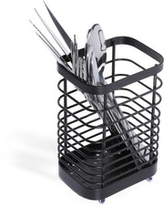 Supporto per coltelli in acciaio inossidabile - Olandese a tenuta antiscivolo - Ventilato - Sostenibile - Dimensioni 10x7,5x15 cm - Supporto per coltelli