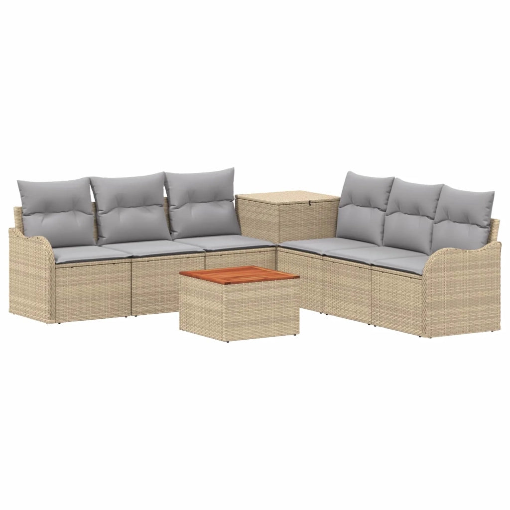 Set di divani 8 pz Beige e Grigio Chiaro 3448073