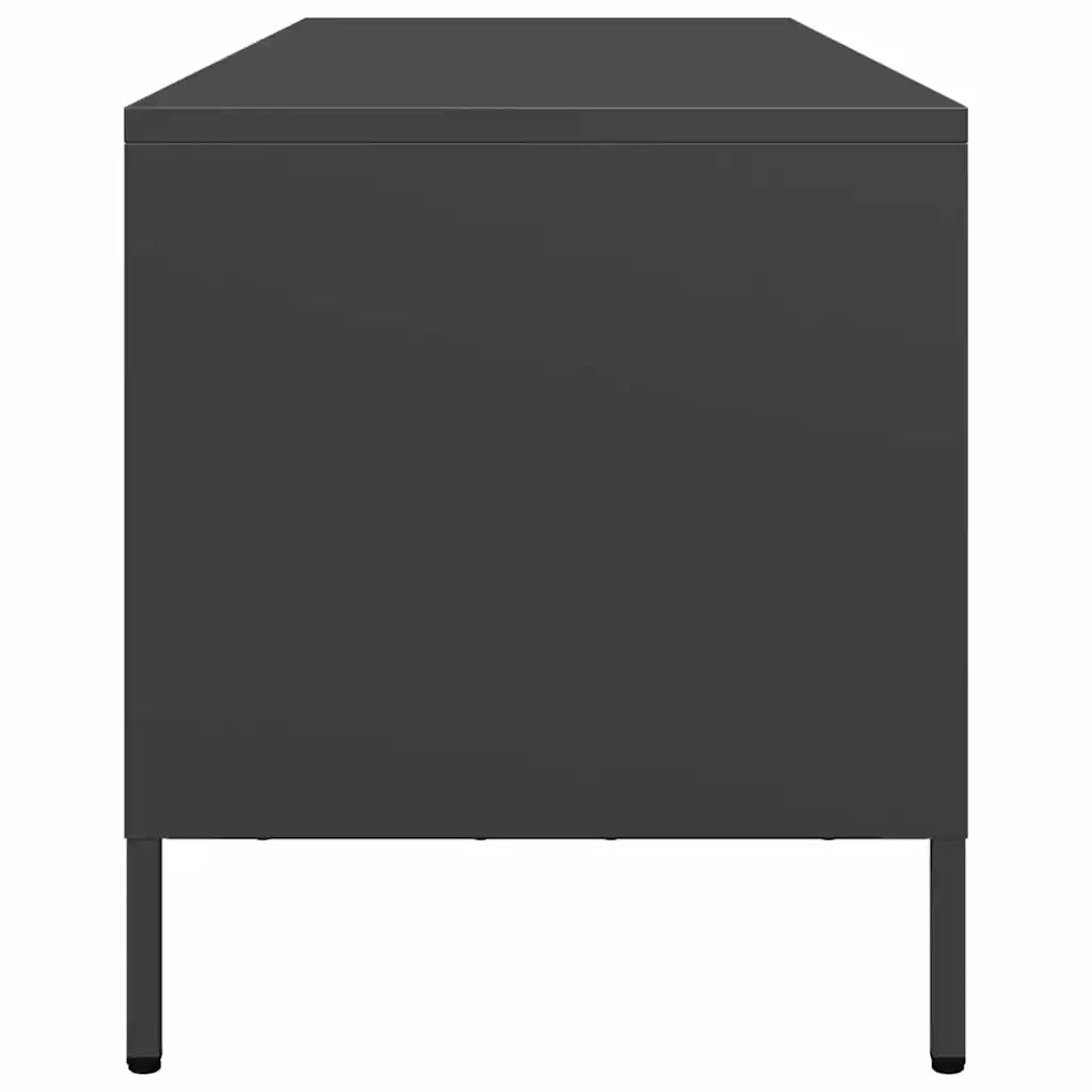 vidaXL Mobile TV Nero 135x39x43,5 cm in Acciaio Laminato a Freddo