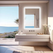 Specchio bagno con illuminazione - Anti nebbia - Pulsante touch - 70x 50 cm