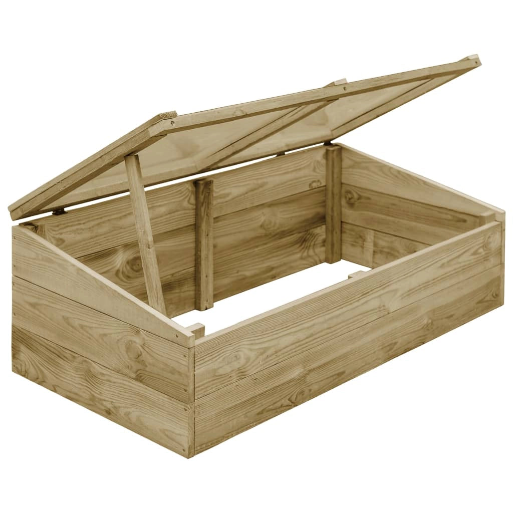 Serre set di 2 in legno di pino impregnato 100 x 50 x 35 cm verde 02_0044666