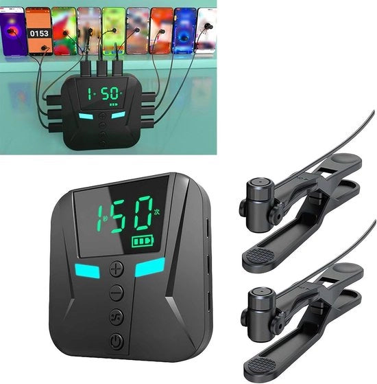 Autoclicker per smartphone, dispositivo per smartphone, dito analogo per colpi consecutivi, 15 x 50 colpi tipo C ricaricabile Easy Clicker, Quick Click Game, streaming in diretta (2-in-1)