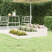 Fioriera Bianca 107x107x27 cm in Legno Massello di Pino 823914