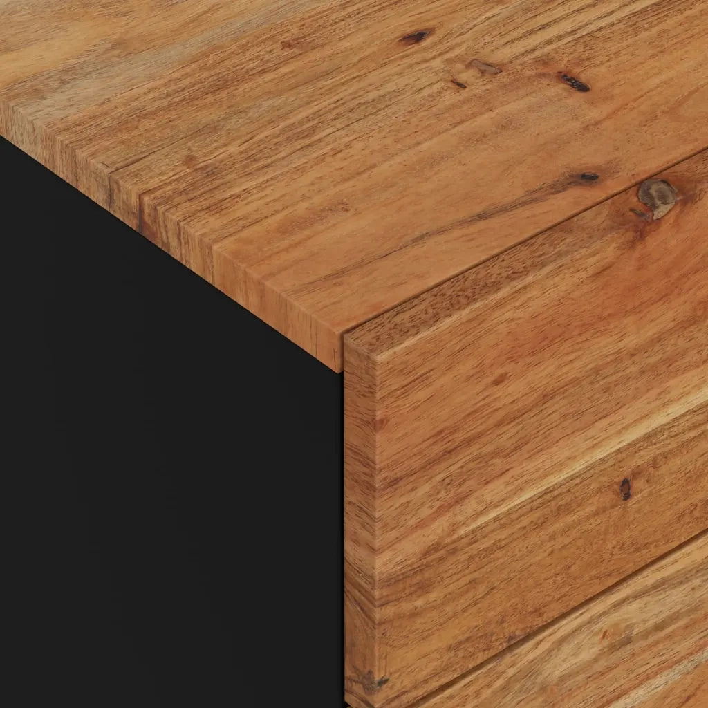 Comodino 50x33x60 cm Legno Massello Acacia e Legno Multistrato cod mxl 30289