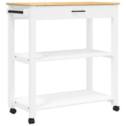 Carrello da Cucina-Scaffale per Cucina MONZA 84x40x88,5 cm in Legno Massello di Pino 178157