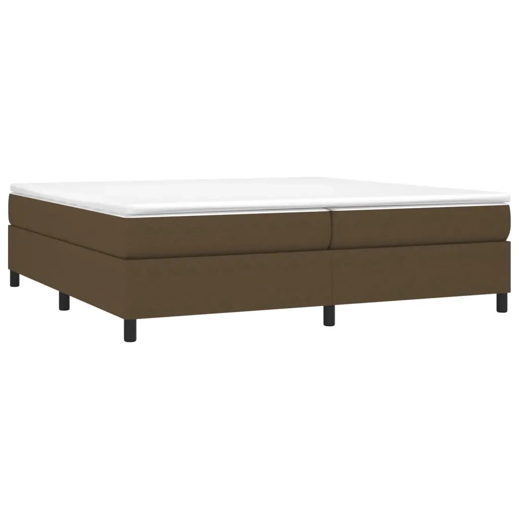 Struttura Letto a Rete a Molle Marrone Scuro 200x200 cm in Tessuto 3120889