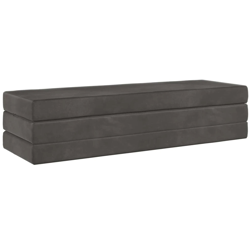 Divano Letto Pieghevole 200 x 67 x 45 cm Grigio Scuro 900264