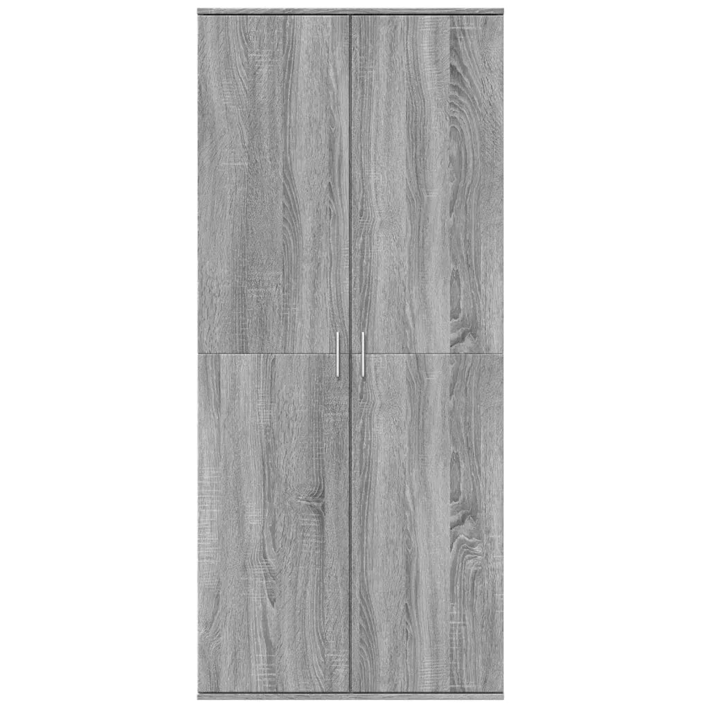 vidaXL Credenza Grigio Sonoma 80x35x180 cm in Legno Multistrato