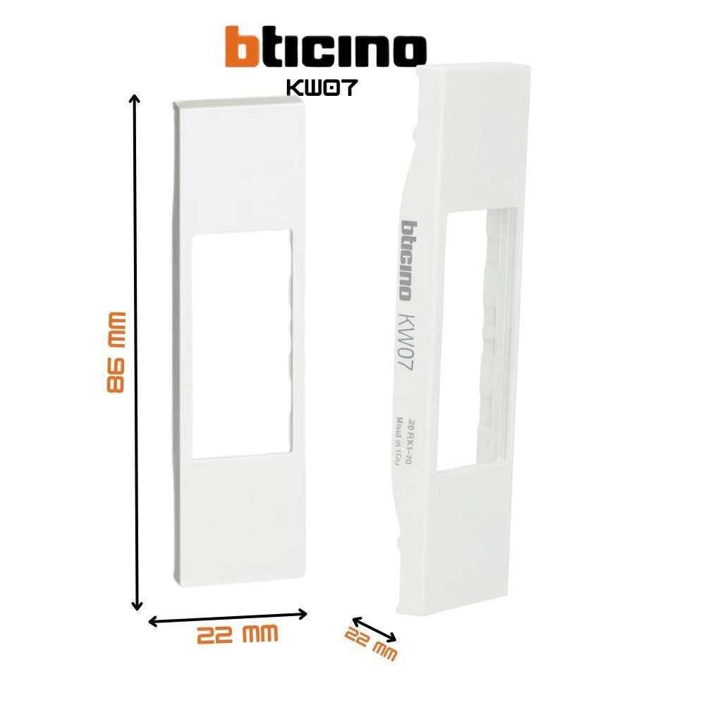 Bticino living now cover 1 modulo per moduli rj11 rj45 av lampada sicurezza *** colore bianco, confezione 1