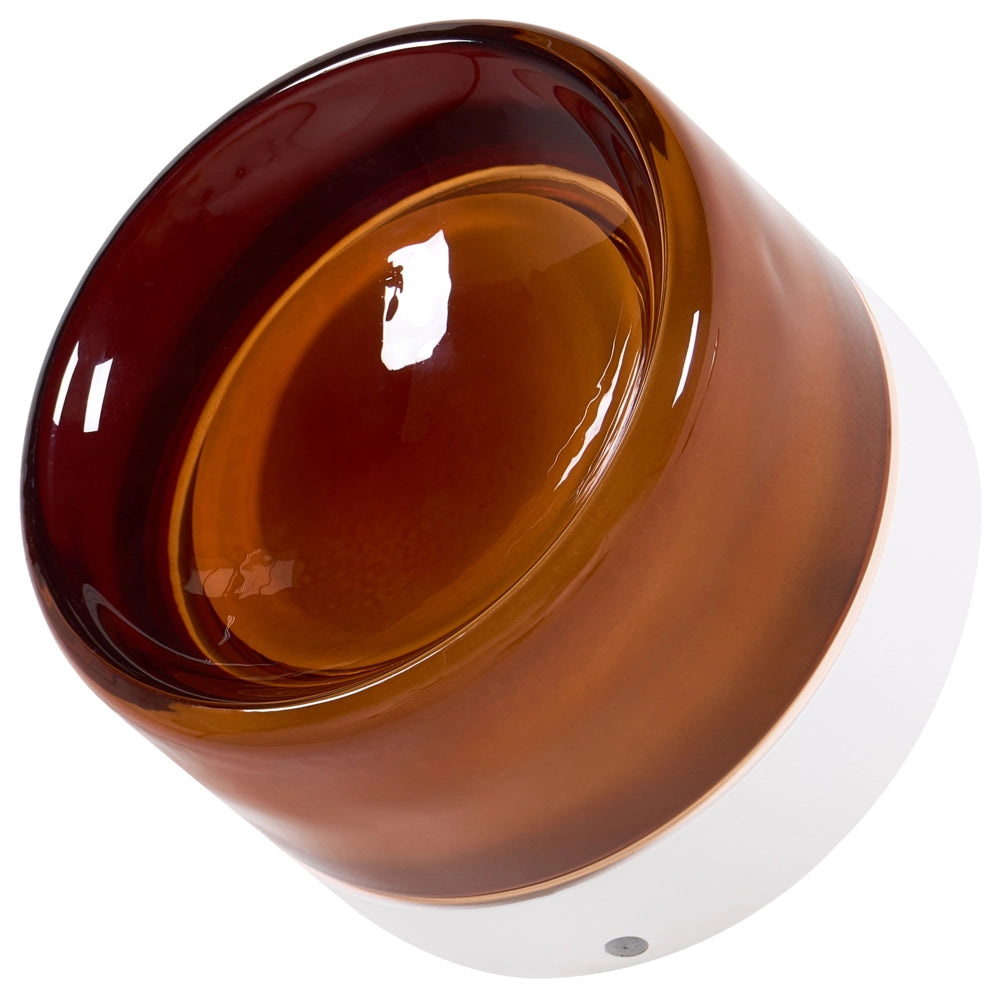 Set di 2 lampade da esterno da parete in alluminio marrone, design moderno, per giardino e terrazza
