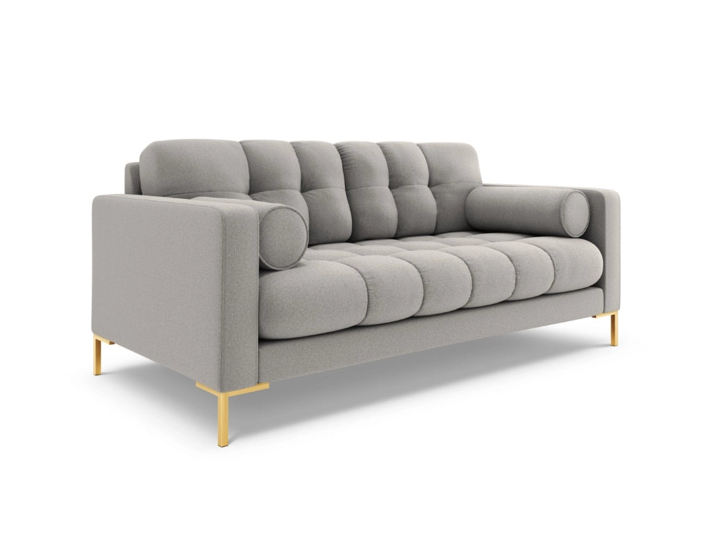 Cosmopolitan Design - Divano "Bali" 3 posti in tessuto strutturato grigio chiaro 