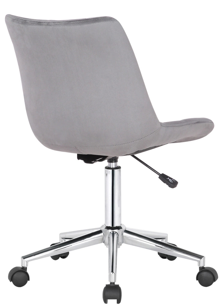 Sedia da ufficio Medford in velluto grigio