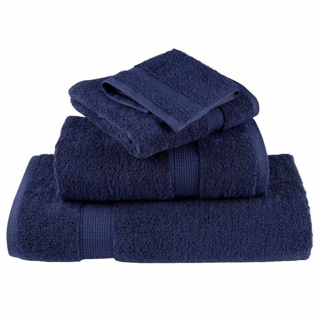Asciugamani da Bagno SOLUND 2 pz Blu Navy 100x150cm 600gsm 137263