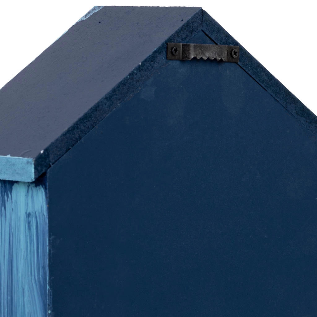 Cassetta portachiavi in ​​legno blu, 20x8x30h cm