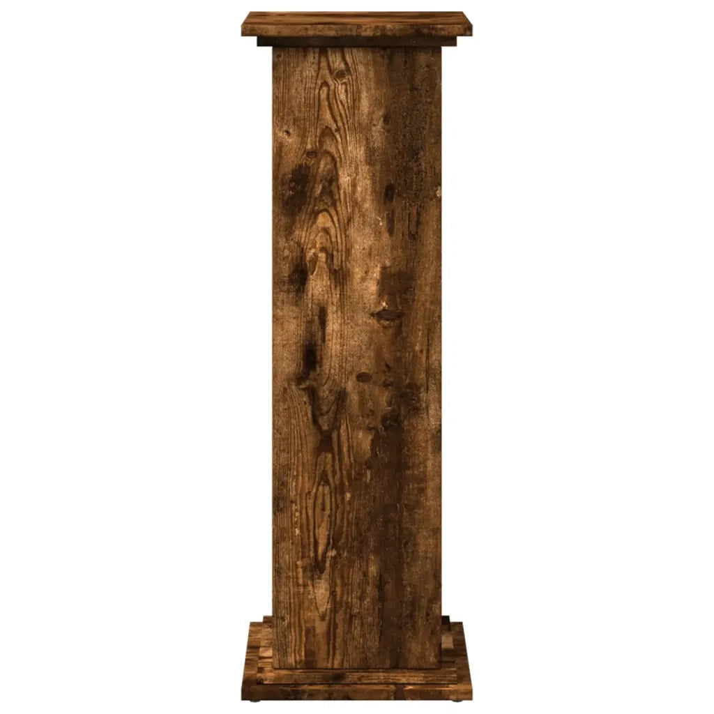 vidaXL Espositore con Portaoggetti Rovere Fumo 31x30x90cm Truciolato