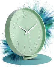 Orologio da Parete Verde - Regolabile in altezza - 20 cm - Silenzioso - Stile Classico e Moderno - Orologio Quartz senza suoni di ticchettio - Adatto per soggiorno, ufficio, ecc.