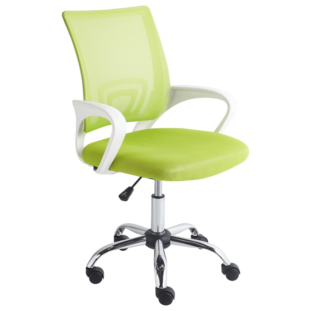 Sedia girevole da ufficio con schienale reclinabile regolabile in altezza verde lime moderna ufficio in casa