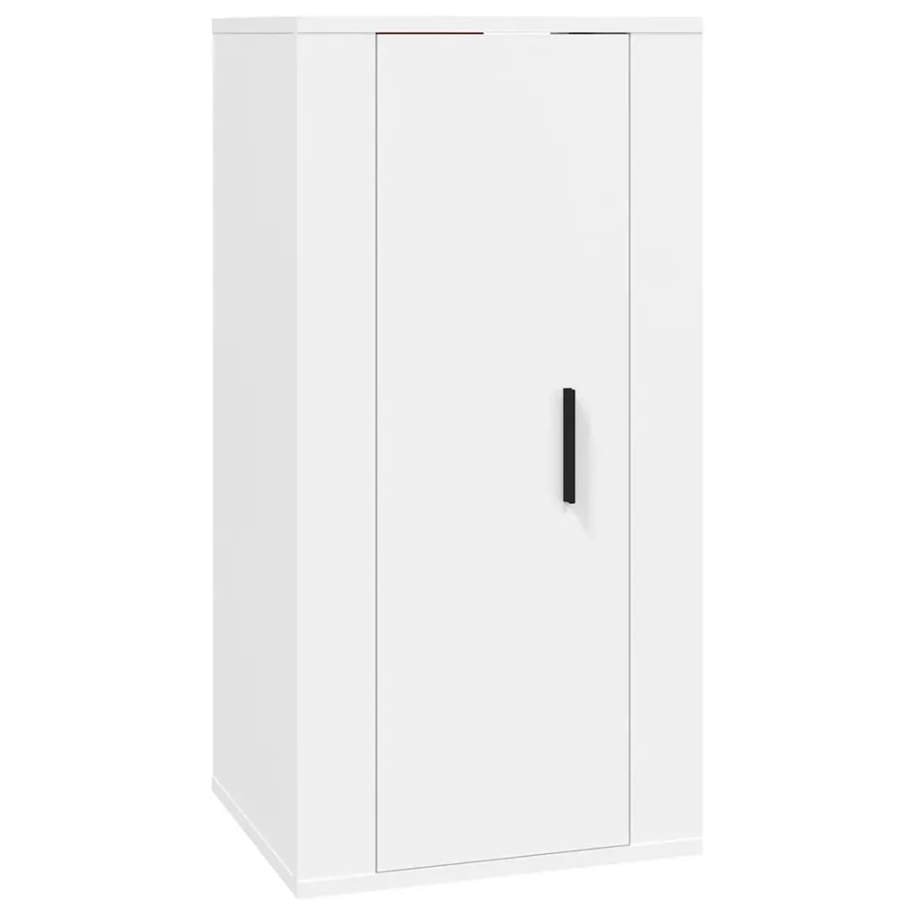 Set Mobili Porta TV 8pz Bianco in Legno Multistrato 3188702