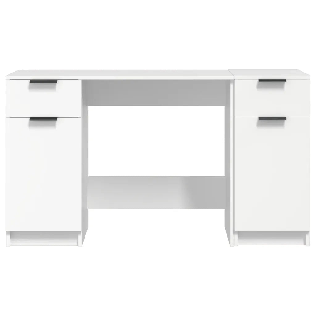 Scrivania con Mobile Laterale Bianco in Legno Multistrato cod mxl 67662