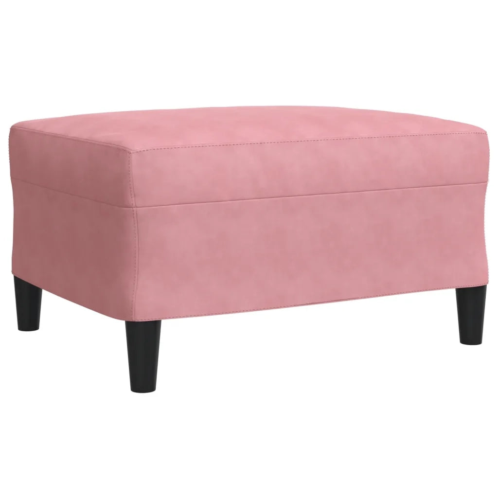 Set di Divani 3 pz con Cuscini rosa in Velluto