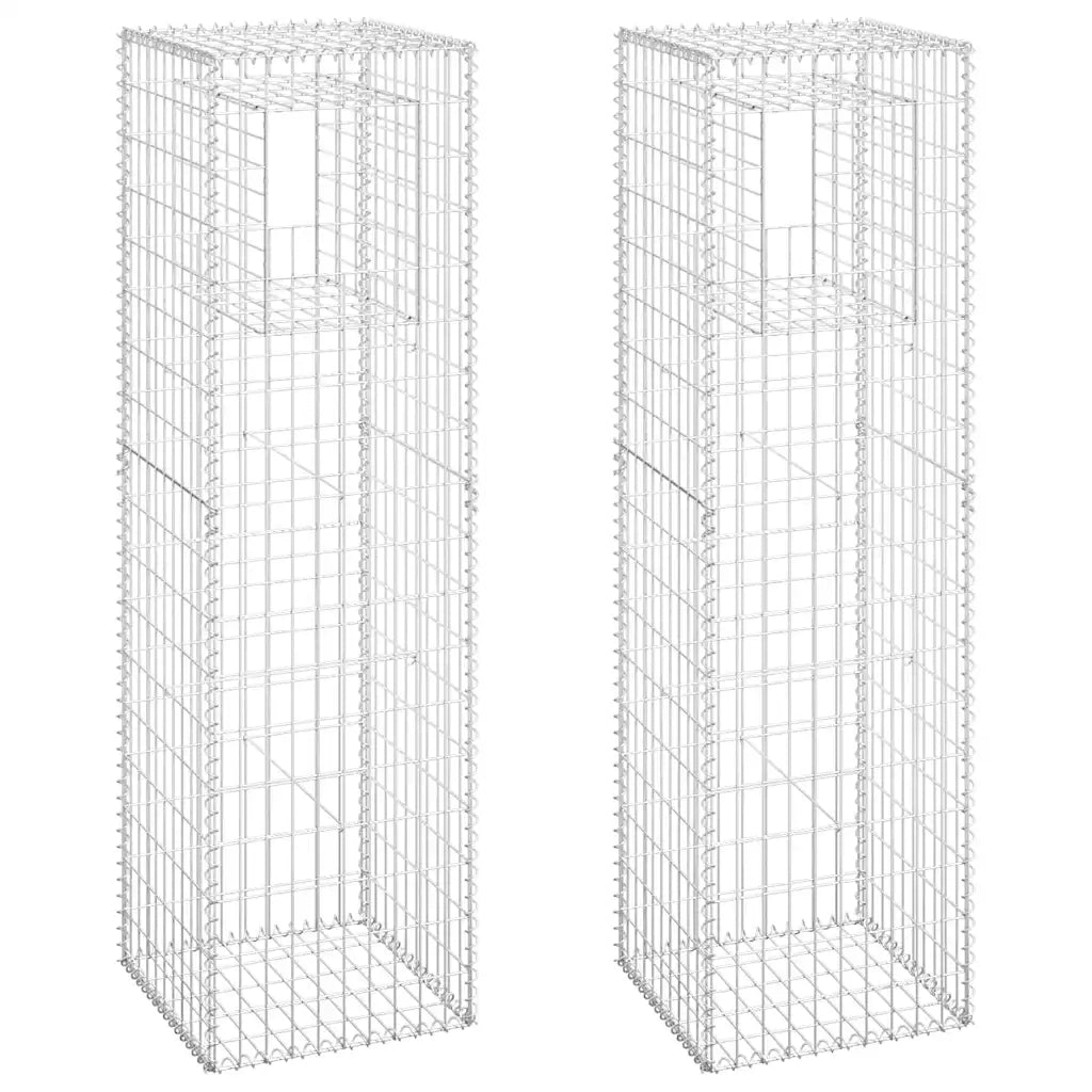 Cesti a Gabbione a Torre 2 pz 50x50x180 cm in Ferro