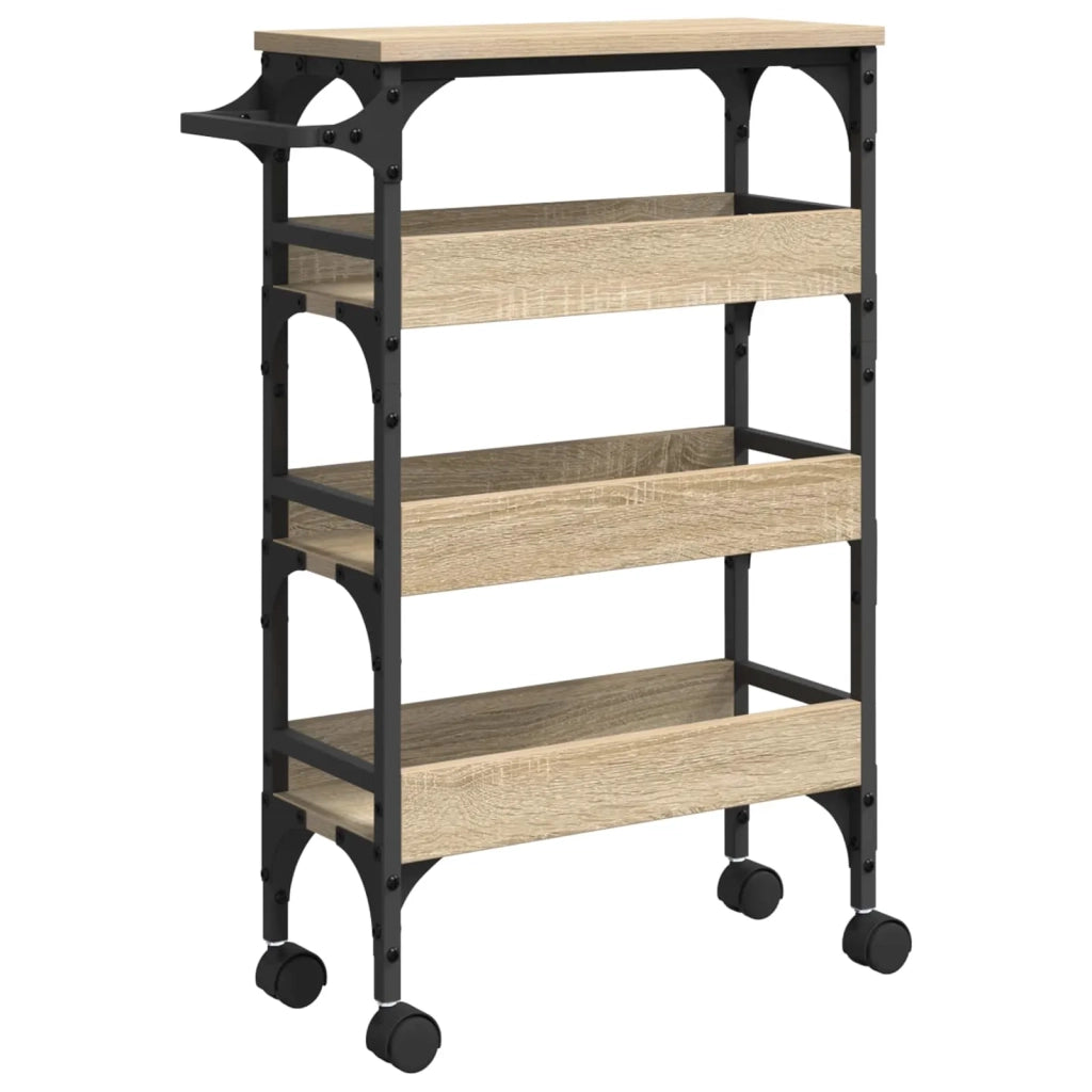 Carrello da Cucina Rovere Sonoma 53 x 20 x 76 cm